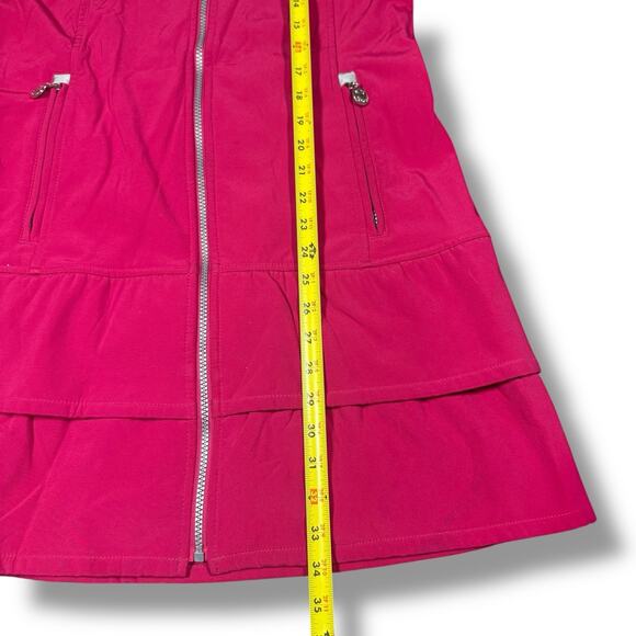 Betsey Johnson Trench Coat Cranberry Pink Medium Fleece Lined Preppy Fall Jacket - Picture 9 of 11